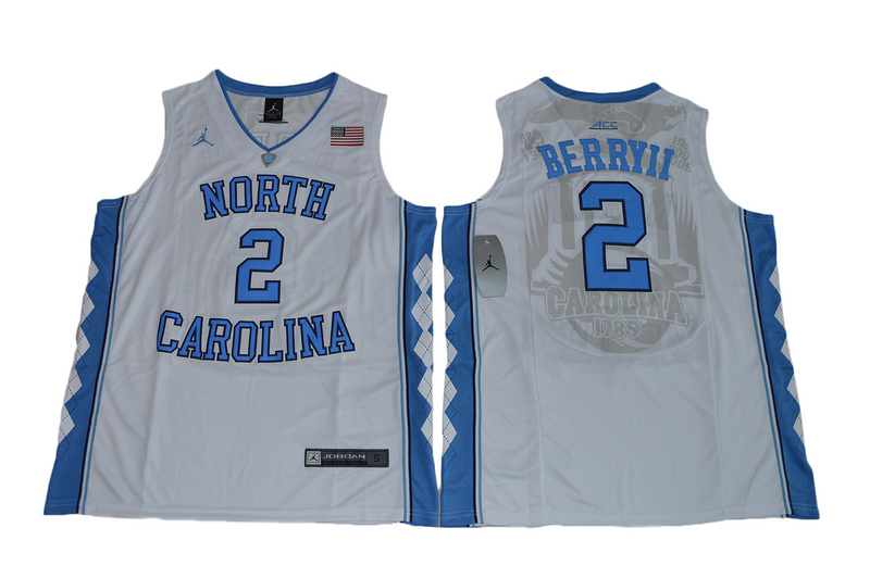 2017 North Carolina Tar Heels Joel Berry II #2 College Basketball Jersey - White->->NCAA Jersey